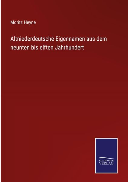 Produktbild: Altniederdeutsche Eigennamen aus dem neunten bis elften Jahrhundert