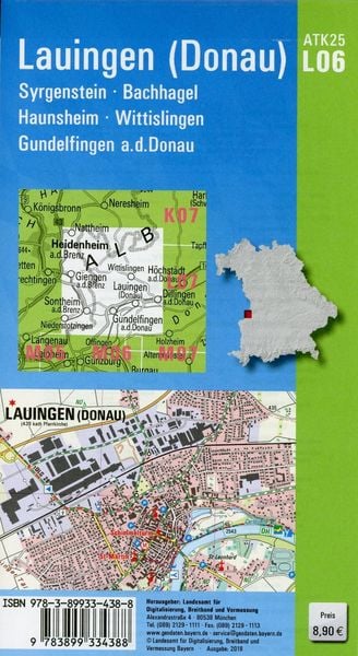 Produktbild: ATK25-L06 Lauingen (Donau) (Amtliche Topographische Karte 1:25000)