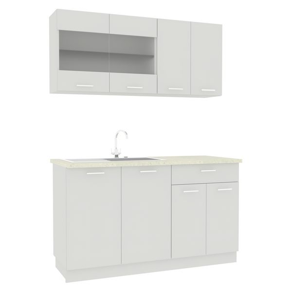 Singleküche Einbauküche Küchenzeile 140cm Esilo