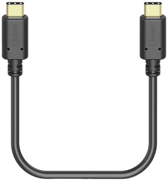Produktbild: Hama USB-Ladekabel USB 2.0 USB-C&reg; Stecker, USB-C&reg; Stecker 1.50m Schwarz 00201591