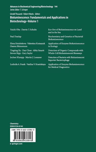Produktbild: Bioluminescence: Fundamentals and Applications in Biotechnology - Volume 1