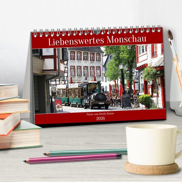 Produktbild: Liebenswertes Monschau (Tischkalender 2026 DIN A5 quer), CALVENDO Monatskalender