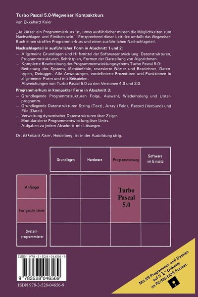 Produktbild: Turbo Pascal 5.0-Wegweiser Kompaktkurs