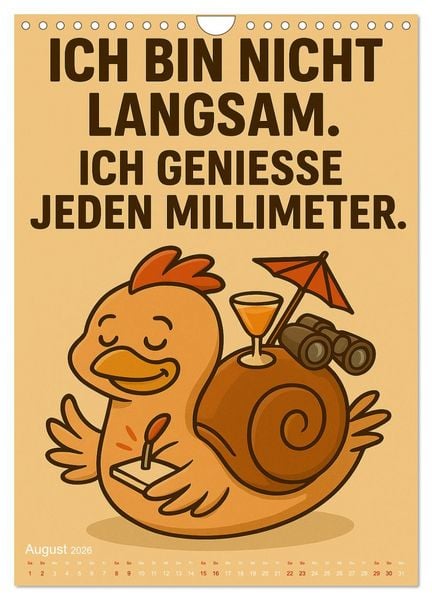 Produktbild: Tierisch eigenwillig - Weil normal langweilig w&auml;re (Wandkalender 2026 DIN A4 hoch), CALVENDO Monatskalender