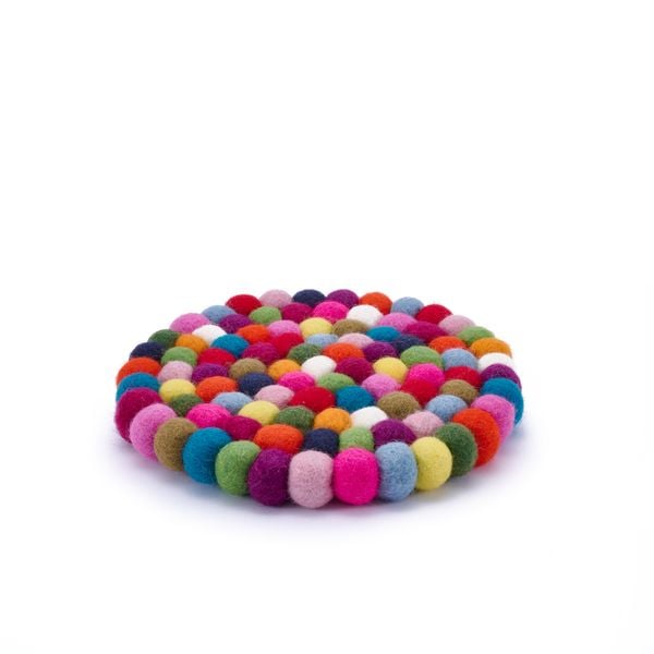 Produktbild: Filzuntersetzer, dots bunt