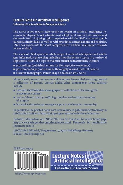 Produktbild: Advances in Artificial Intelligence