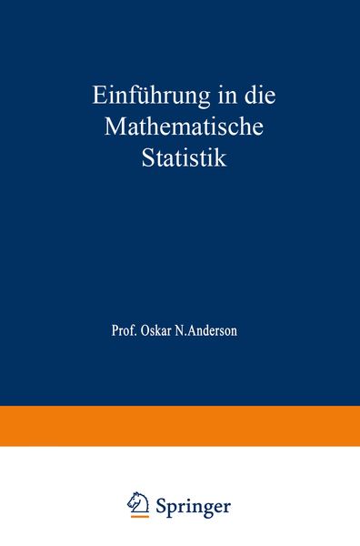 Produktbild: Einf&uuml;hrung in die Mathematische Statistik
