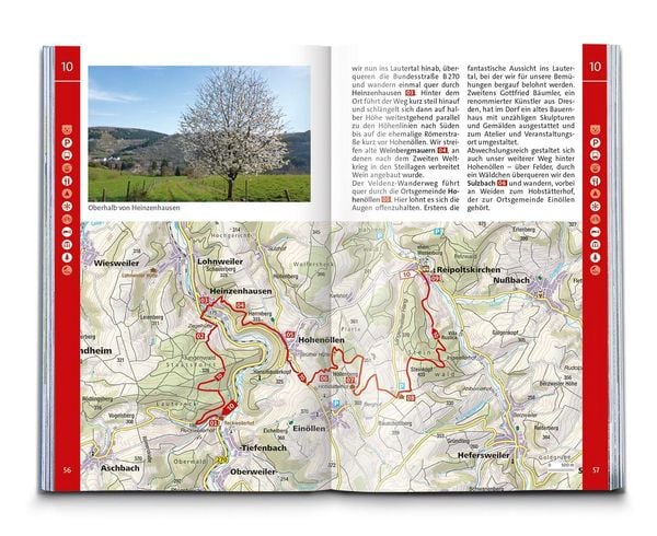 Produktbild: KOMPASS Wanderf&uuml;hrer Nordpf&auml;lzer Bergland, Rheinhessen, 50 Touren mit Extra-Tourenkarte