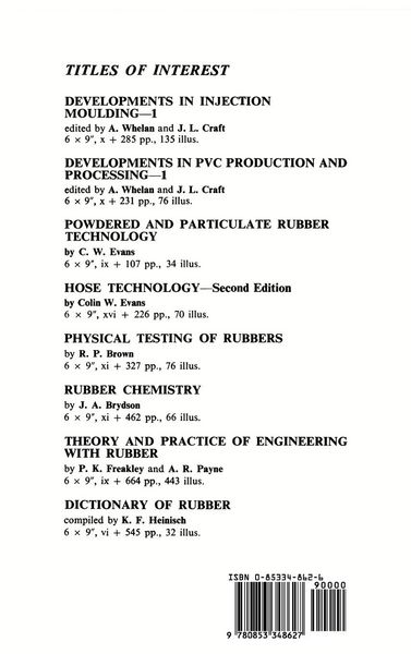 Produktbild: Developments in Rubber Technology