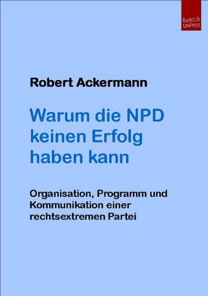 Produktbild: Warum die NPD keinen Erfolg haben kann