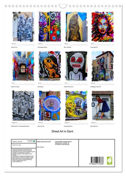 Produktbild: Street Art in Gent (Wandkalender 2026 DIN A3 hoch), CALVENDO Monatskalender