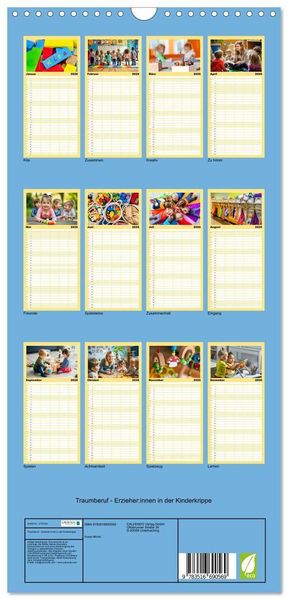 Produktbild: Familienplaner 2026 - Traumberuf - Erzieher:innen in der Kinderkrippe mit 5 Spalten (Wandkalender, 21 x 45 cm) CALVENDO