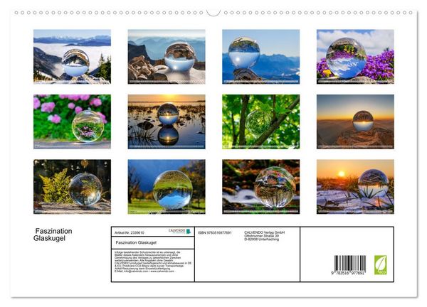 Produktbild: Faszination Glaskugel (hochwertiger Premium Wandkalender 2027 DIN A2 quer), Kunstdruck in Hochglanz