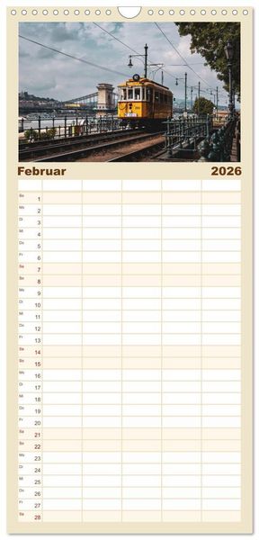 Produktbild: Familienplaner 2026 - KAISERLICHES BUDAPEST mit 5 Spalten (Wandkalender, 21 x 45 cm) CALVENDO