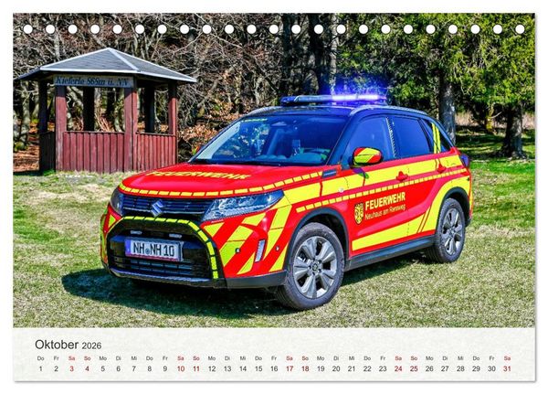 Produktbild: Einsatzfahrzeuge 112 (Tischkalender 2026 DIN A5 quer), CALVENDO Monatskalender