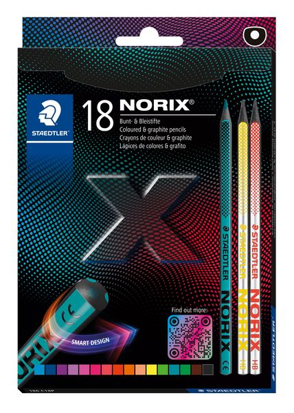 Produktbild: STAEDTLER NORIX Buntstift, 16er Etui + 2 Bleistiften