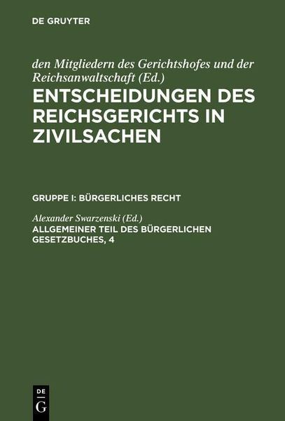 Produktbild: Allgemeiner Teil des B&uuml;rgerlichen Gesetzbuches, 4