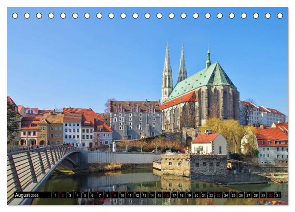 Produktbild: G&ouml;rlitz - Die Perle Niederschlesiens (Tischkalender 2026 DIN A5 quer), CALVENDO Monatskalender