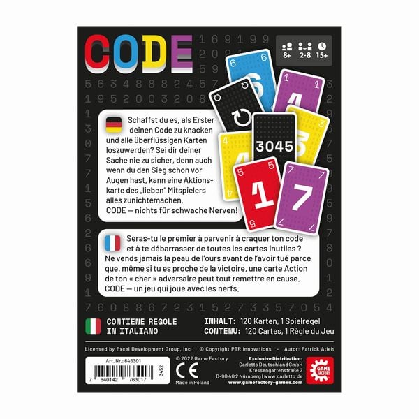 Game Factory - Display Code, mult, MQ6