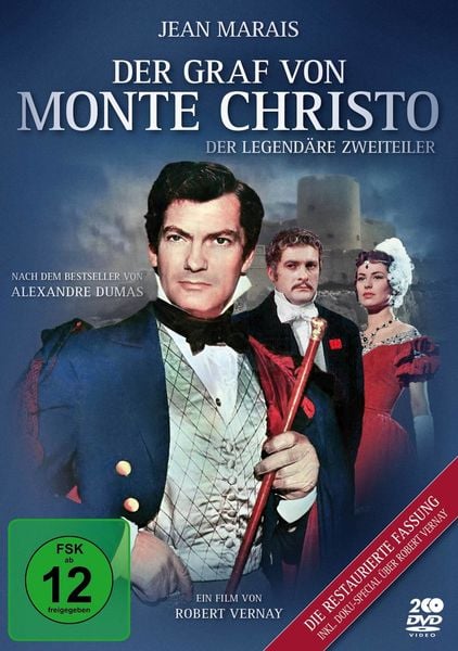 Produktbild: Der Graf von Monte Christo (Teil 1 & 2 mit Jean Marais / 1954) - Restaurierte Fassung [2 DVDs]