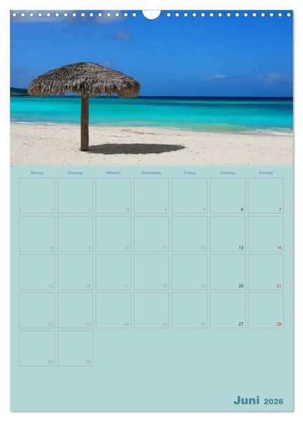 Produktbild: Karibik - Sonne, Strand und Palmen (Wandkalender 2026 DIN A3 hoch), CALVENDO Monatskalender