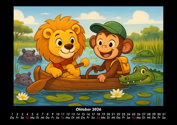 Produktbild: Buschi & Milo - Reise durch Afrika 2026 Fotokalender DIN A3