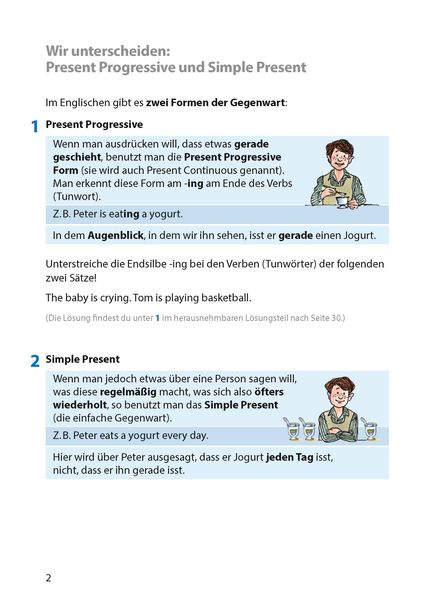 Produktbild: Englisch. Present Progressive Form and Simple Present