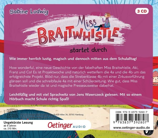 Produktbild: Miss Braitwhistle 6. Miss Braitwhistle startet durch