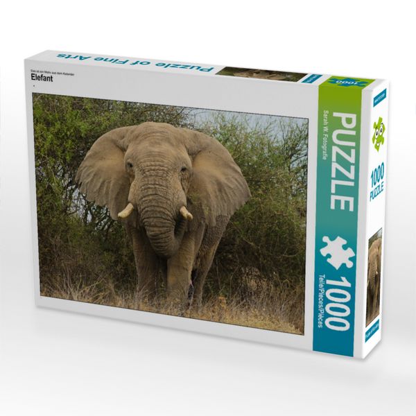 Produktbild: CALVENDO Puzzle Elefant | 1000 Teile Lege-Gr&ouml;&szlig;e 64x48cm Foto-Puzzle f&uuml;r gl&uuml;ckliche Stunden