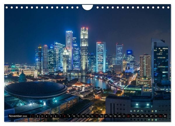 Produktbild: St&auml;dte S&uuml;dostasiens - Singapur & Kuala Lumpur (Wandkalender 2026 DIN A4 quer), CALVENDO Monatskalender