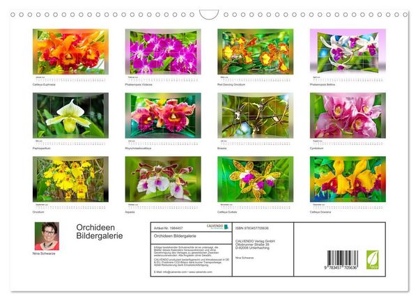 Produktbild: Orchideen Bildergalerie (Wandkalender 2026 DIN A3 quer), CALVENDO Monatskalender