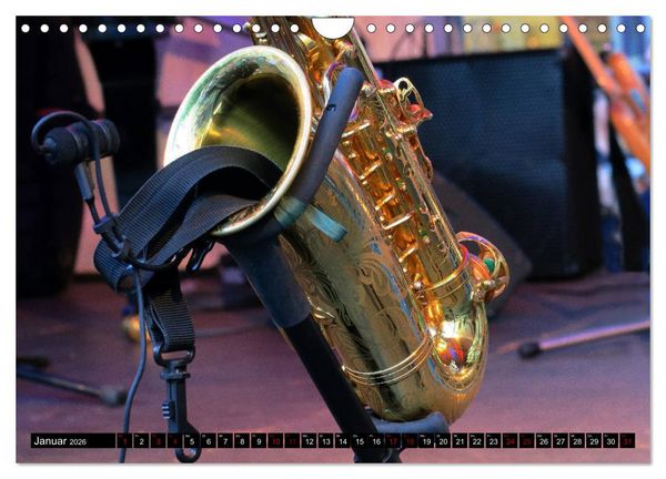 Produktbild: SAXOPHON - on stage (Wandkalender 2026 DIN A4 quer), CALVENDO Monatskalender