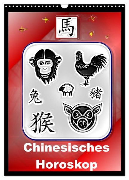 Produktbild: Chinesisches Horoskop (Wandkalender 2026 DIN A3 hoch), CALVENDO Monatskalender