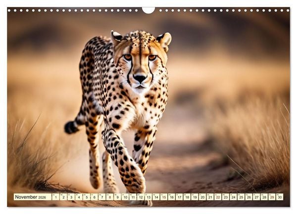 Produktbild: Geparden - die schnellsten J&auml;ger der Welt (Wandkalender 2026 DIN A3 quer), CALVENDO Monatskalender