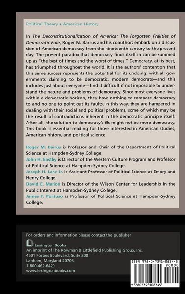 Produktbild: Deconstitutionalization of America