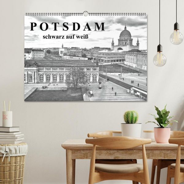 Produktbild: Potsdam schwarz auf wei&szlig; (Wandkalender 2026 DIN A2 quer), CALVENDO Monatskalender