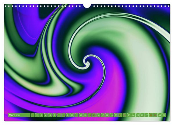 Produktbild: Lineare Strahlkraft - Wellen, Digitale Kunst (Wandkalender 2026 DIN A3 quer), CALVENDO Monatskalender