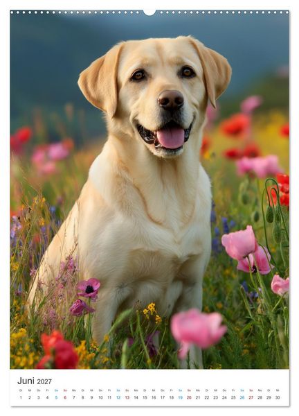 Produktbild: Mein Jahr mit Labradoren (Wandkalender 2027 DIN A2 hoch), CALVENDO Monatskalender