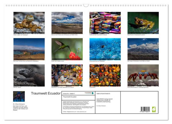 Produktbild: Traumwelt Ecuador (Wandkalender 2026 DIN A2 quer), CALVENDO Monatskalender