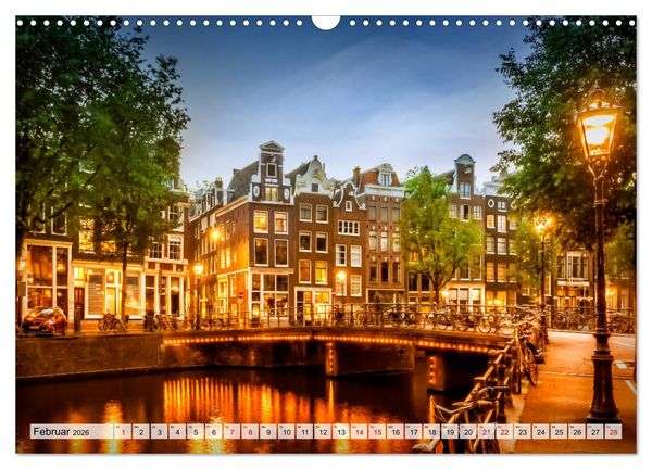Produktbild: AMSTERDAM Idylle und Historie (Wandkalender 2026 DIN A3 quer), CALVENDO Monatskalender