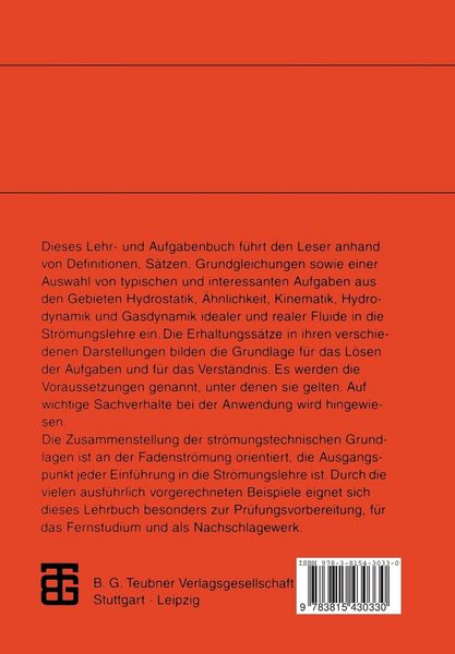 Produktbild: Str&ouml;mungslehre in Fragen und Aufgaben