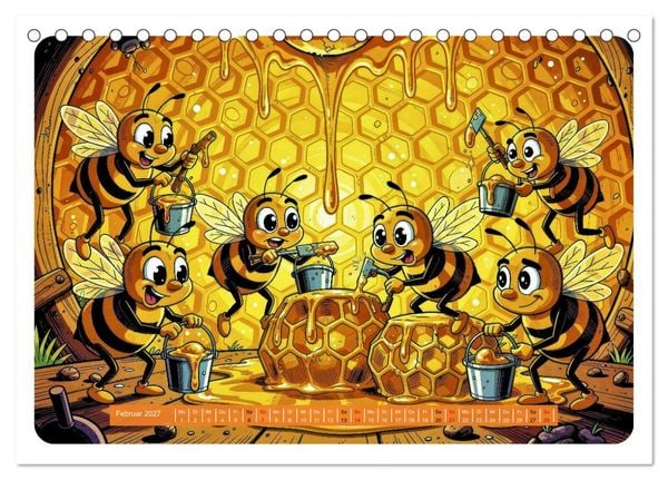 Produktbild: Lustige Bienchen - Comic (Tischkalender 2027 DIN A5 quer), CALVENDO Monatskalender