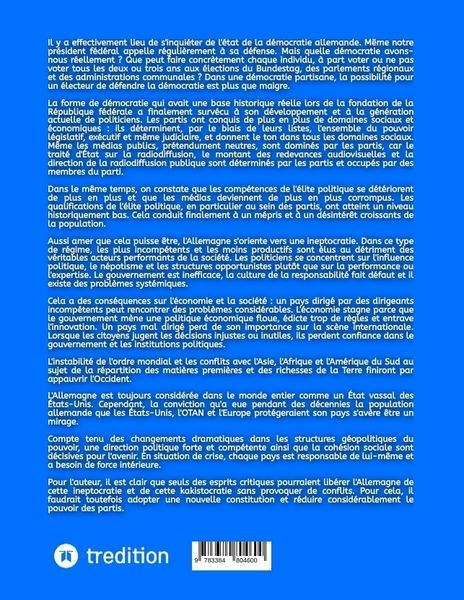 Produktbild: Allemagne: Une Ineptocratie et une Kakistocratie?