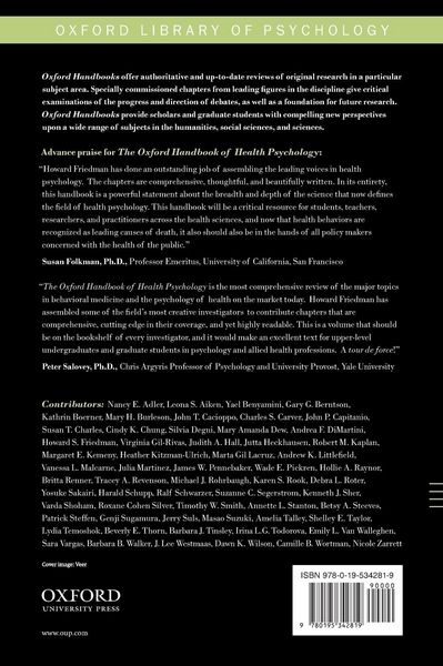 Produktbild: The Oxford Handbook of Health Psychology