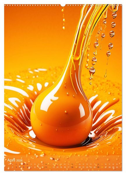 Produktbild: Splish! Splash! DROP ART (Wandkalender 2026 DIN A2 hoch), CALVENDO Monatskalender