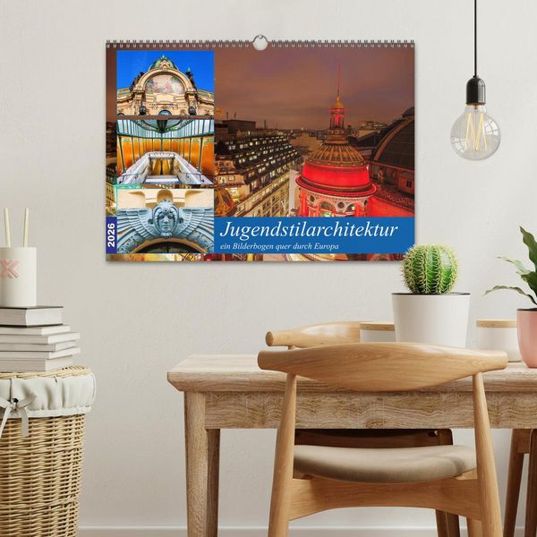 Produktbild: Jugendstilarchitektur - ein Bilderbogen quer durch Europa (Wandkalender 2026 DIN A3 quer), CALVENDO Monatskalender