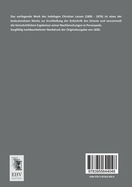 Produktbild: Die altpersischen Keilinschriften von Persepolis
