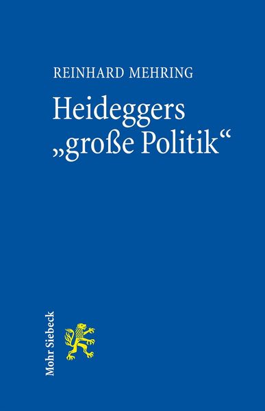 Produktbild: Heideggers 'gro&szlig;e Politik'