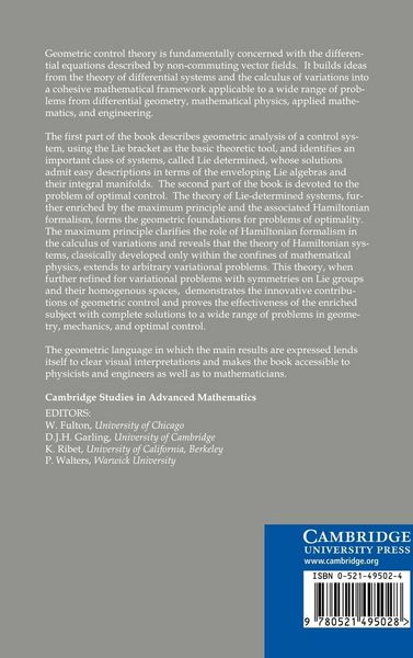 Produktbild: Geometric Control Theory