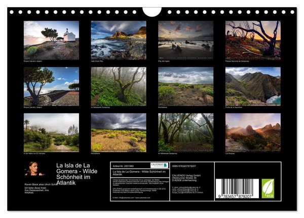 Produktbild: La Isla de La Gomera - Wilde Sch&ouml;nheit im Atlantik (Wandkalender 2026 DIN A4 quer), CALVENDO Monatskalender